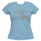 RAWR Dinosaur Unisex Or Women's Cotton T-shirt-Baby Blue-Woman