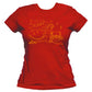 RAWR Dinosaur Unisex Or Women's Cotton T-shirt-Red-Woman