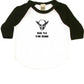 Bad To The Bone Infant Bodysuit or Raglan Tee-White/Black-3-6 months