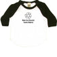 Made From Recycled Materials Infant Bodysuit or Raglan Baby Tee-White/Black-3-6 months
