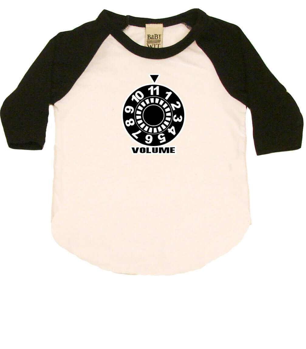 Turn It Up To 11 Infant Bodysuit or Raglan Baby Tee-White/Black-3-6 months