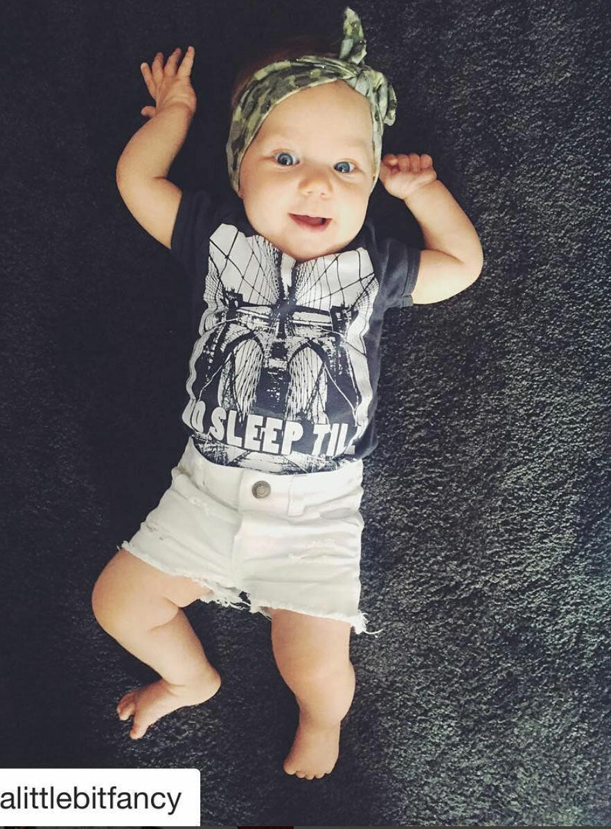 No Sleep Till Brooklyn Infant Bodysuit or Raglan Tee-