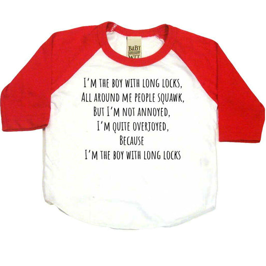 The Boy With Long Locks Infant Bodysuit or Raglan Baby Tee-