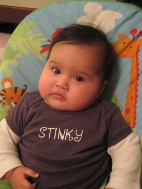 Stinky Infant Bodysuit or Raglan Baby Tee-