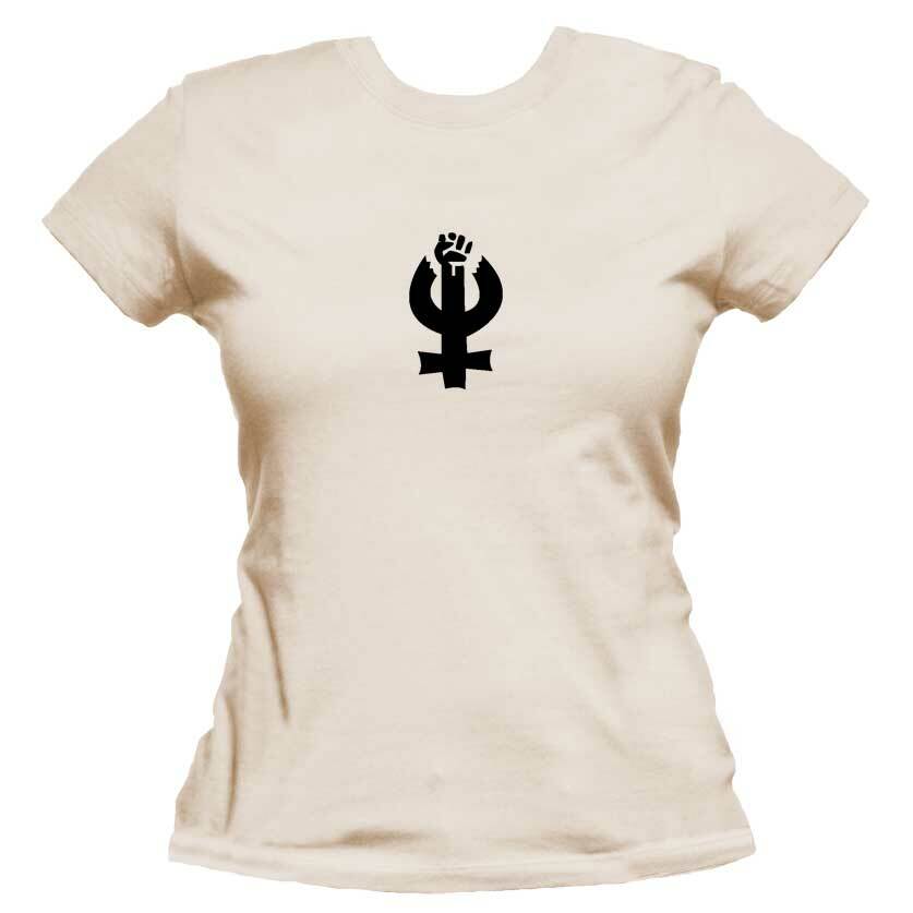 Feminist Unisex Or Women's Cotton T-shirt-Organic Natural-Woman