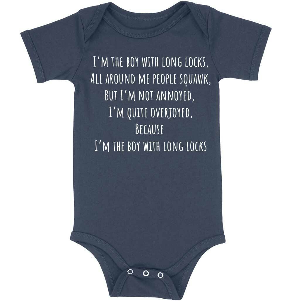 The Boy With Long Locks Infant Bodysuit or Raglan Baby Tee-