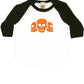 Day Of The Dead Skulls Infant Bodysuit or Raglan Baby Tee-White/Black-3-6 months