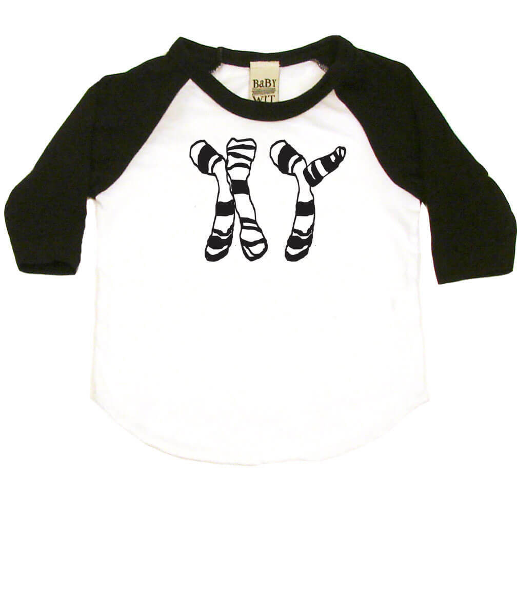 XY Boy Chromosomes Infant Bodysuit or Raglan Tee-White/Black-3-6 months