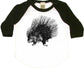 Cute Porcupine Infant Bodysuit or Raglan Tee-White/Black-3-6 months